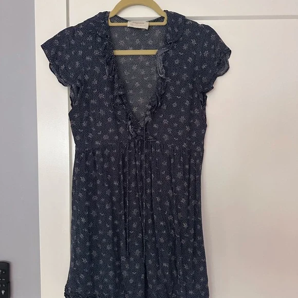 Auguste the Label JASMINE SUNDAY NAVY POLKA DOT & FLORAL FRILL MINI Dress - Picture 4 of 7